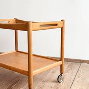 Chariot de bar Wegner en chêne pour Andreas Tuck