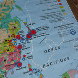 School map poster vintage of Asia Edition MDI