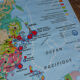 School map poster vintage of Asia Edition MDI