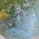 Globe vintage 1960 terrestre verre Girard et Barrère mappemonde - 27 cm