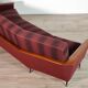 Rare Vintage Curved Teak Sofa 1950s / Deutschland Series Decor