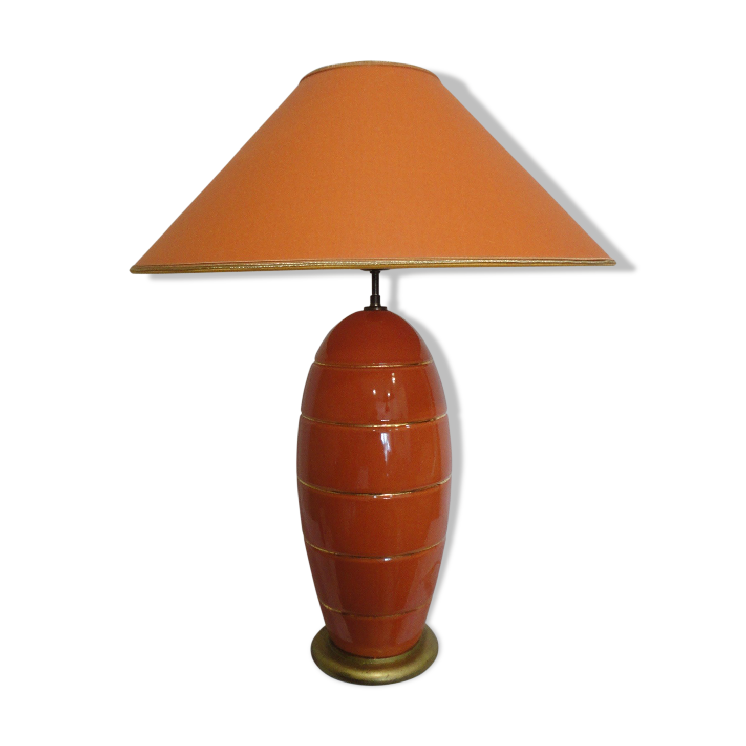 Vintage longwy earthenware lamp