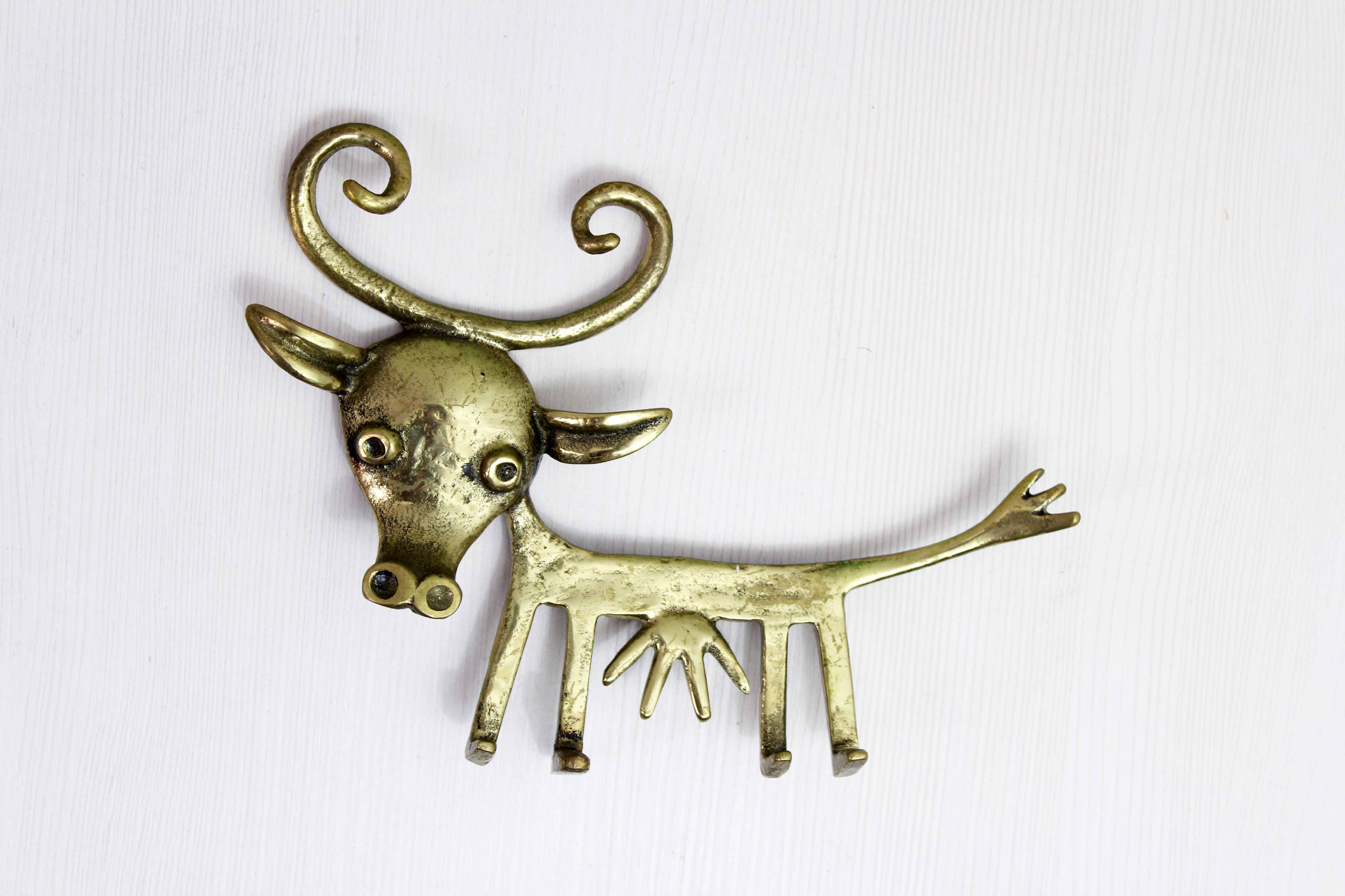 Bronze wall key ring by Walter Bosse