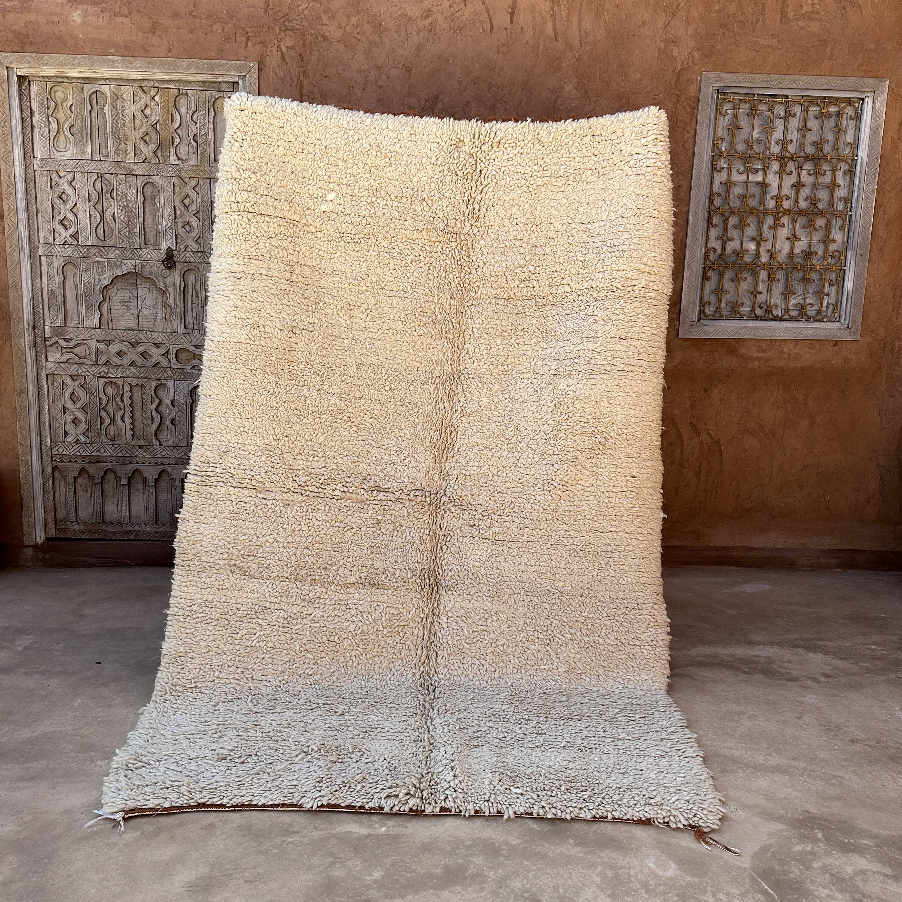 Beni Ourain Moroccan rug white - 238 x 157 cm