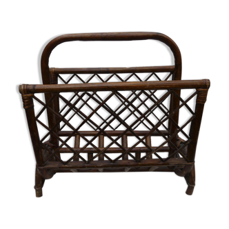 Bamboo and rattan magazine rack 60