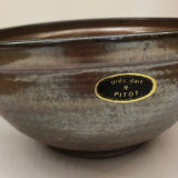 Belgian stoneware dish signed