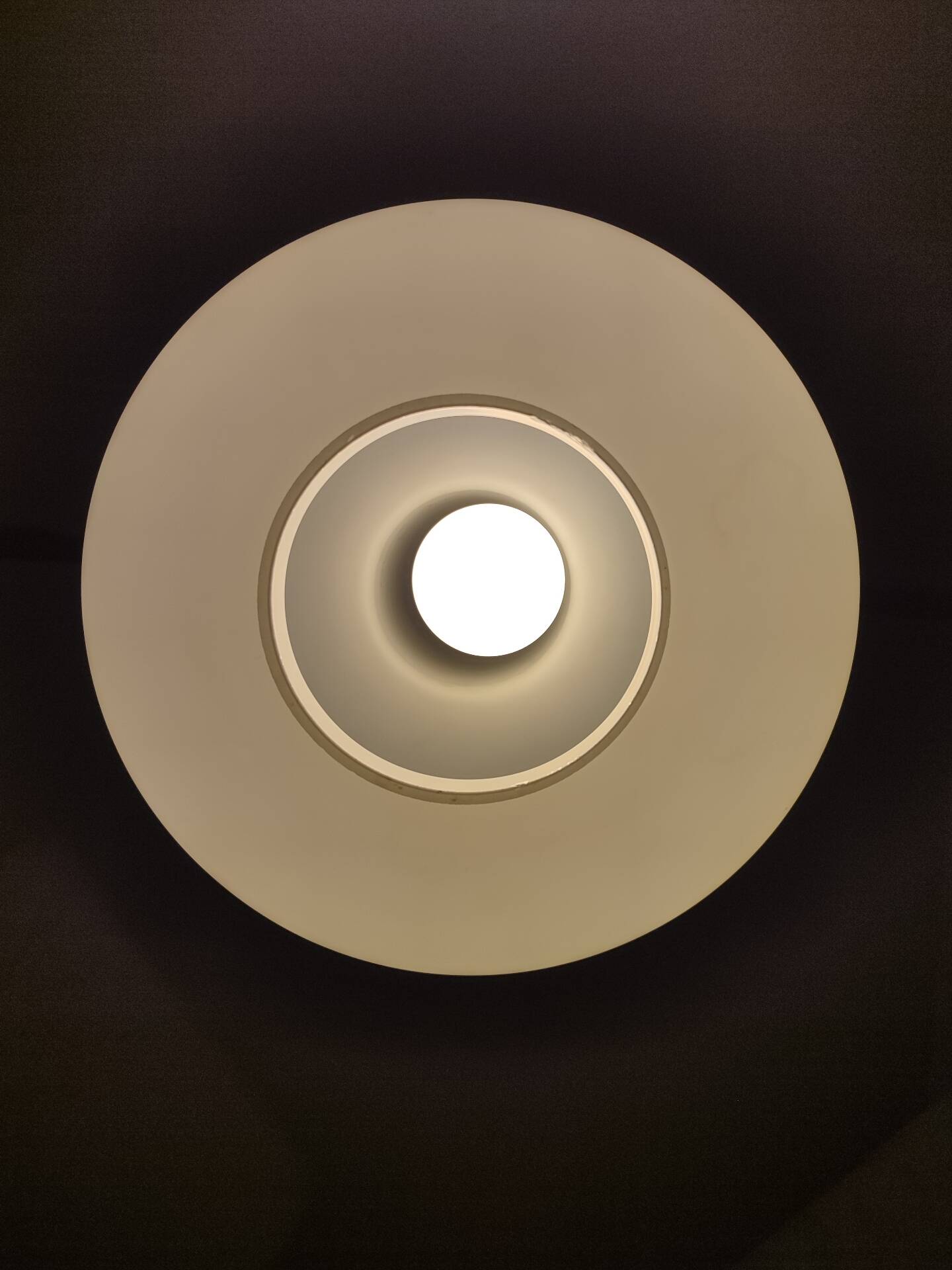 Suspension UFO Space Age in Opaline Glass – Italy, 1960s/70s
