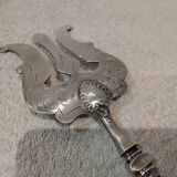 Fish serving fork with 950 silver handle, rococo cherub design