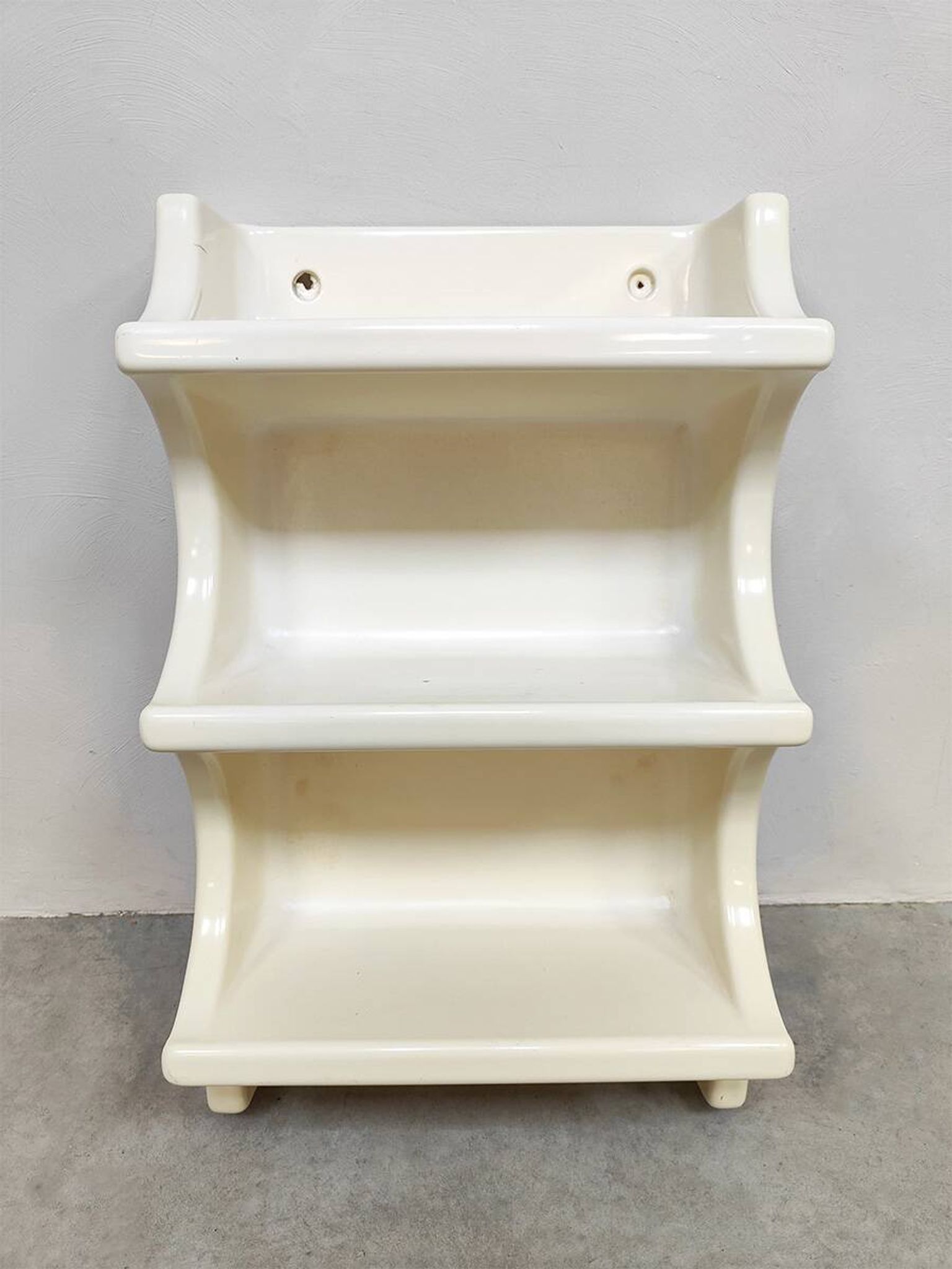 Étagère murale Space Age en plastique thermoformé, années 1970