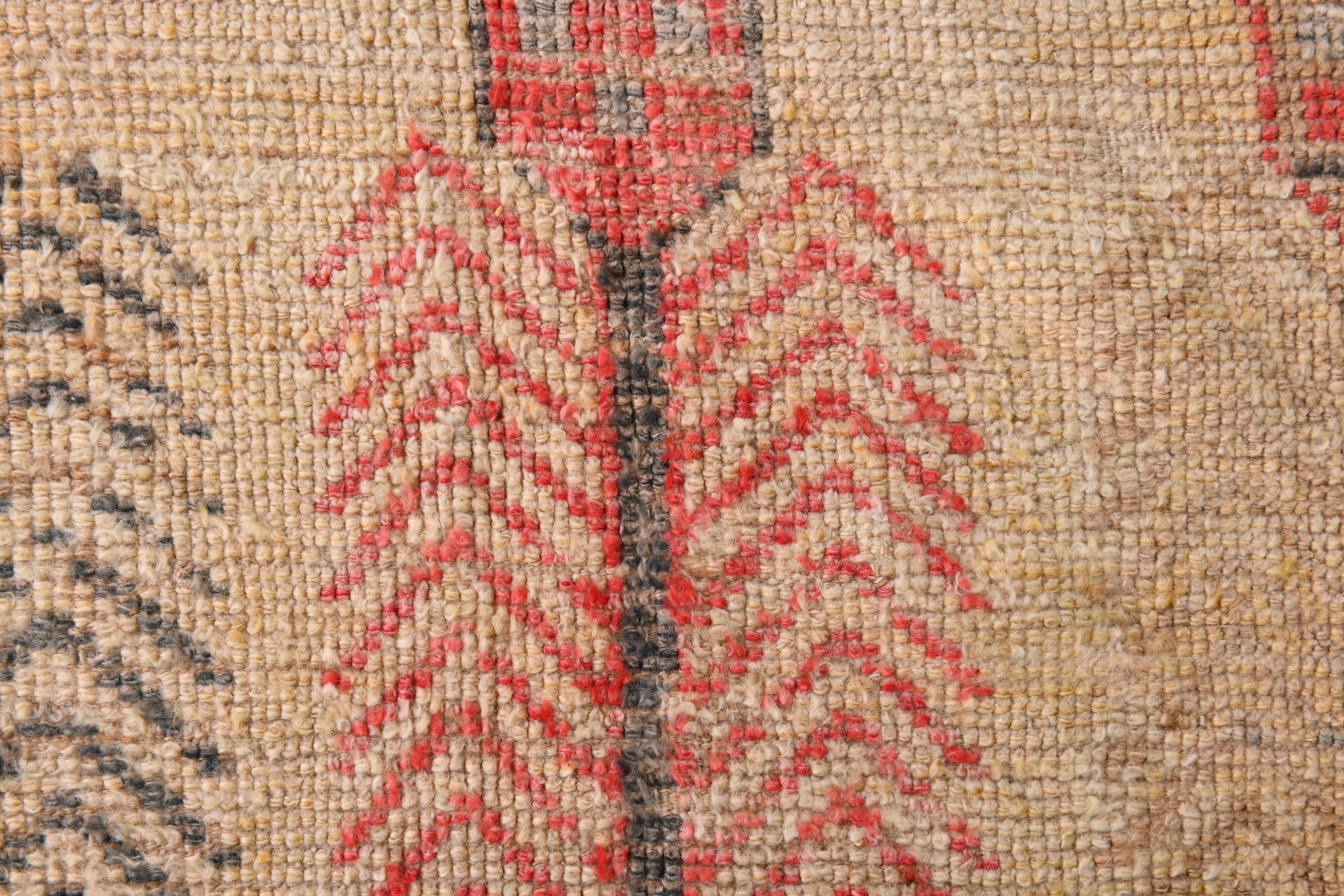 Pale Red & Peach Vintage Runner Rug, 80x301Cm