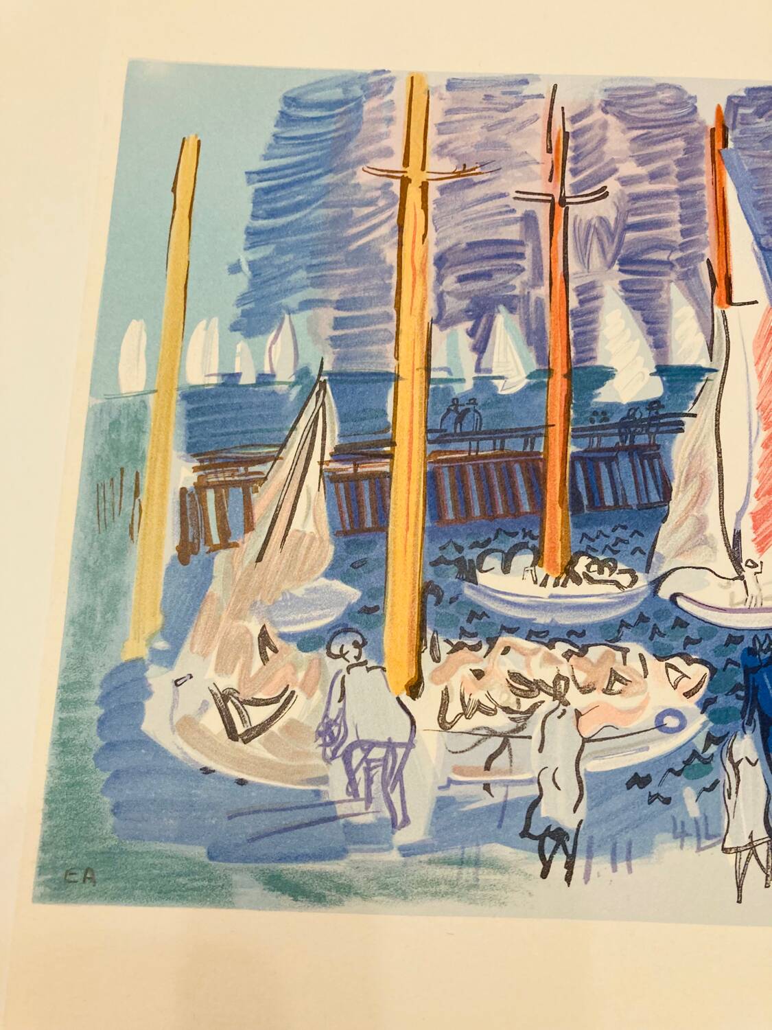 Raoul dufy (d’après) - lithographie « la régate »