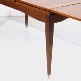 XL mid century extendable dining table in teak, 1960s