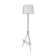 Black tripod floor lamp, magazine holder with scoubidou , vintage , 50s