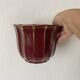 Antique burgundy and gold ceramic flowerpot