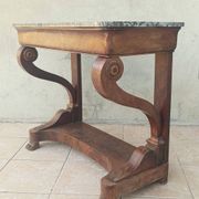 Restoration period mahogany console table