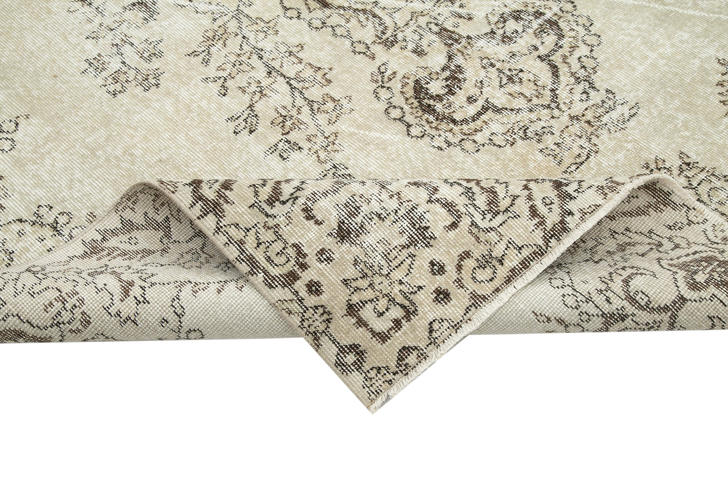 Hand-Knotted One-of-a-Kind Turkish Beige Rug 200 cm x 305 cm - 25312