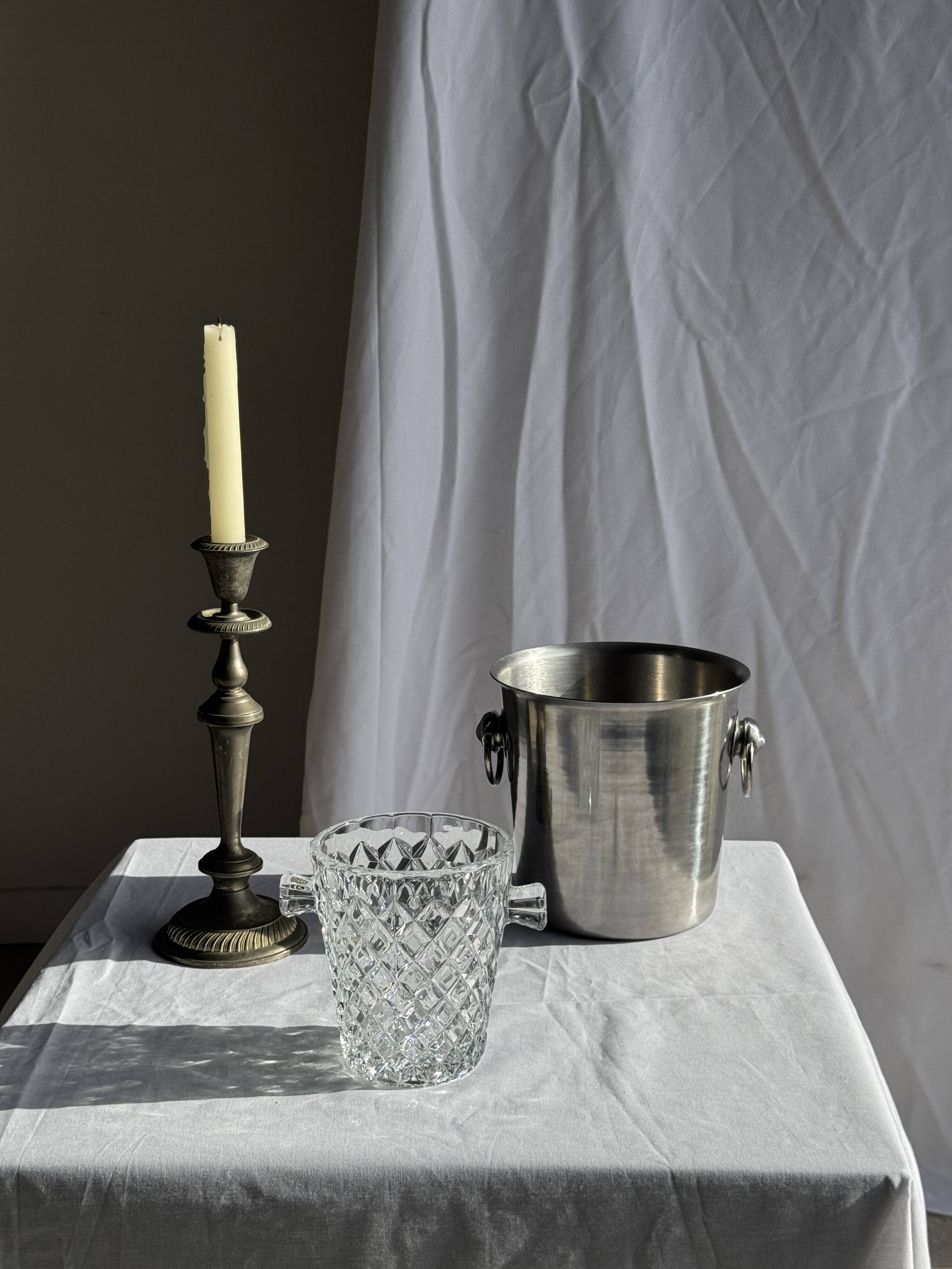 Vintage silver-plated champagne bucket H19