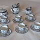 Coffee/tea service, glazed porcelain in Art Deco style, Saint Graal model.