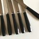 Set of 12 fruit knives in black bakelite