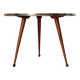 Vintage tripod side table, marquetry diamond top – 50/60