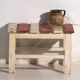 Rustic low bench made of wood – Central Europe, around 1940