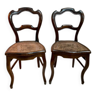 Paire chaises Louis Philippe