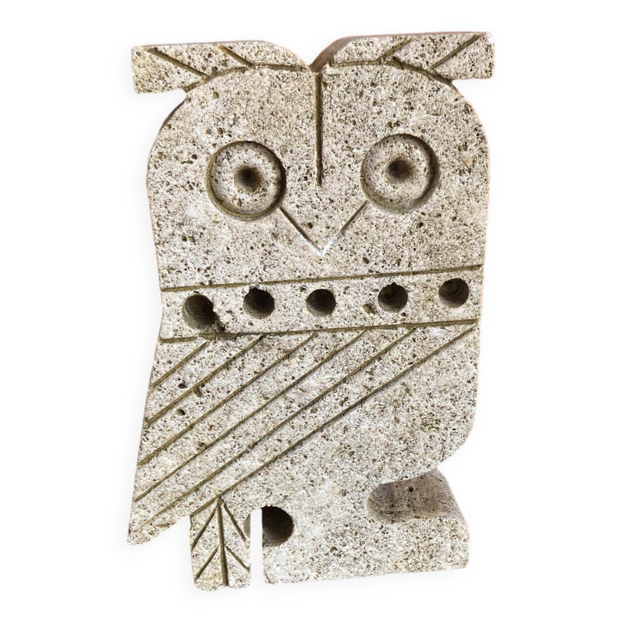 Travertine Zoomorphic Owl Italy 1960