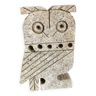 Travertine Zoomorphic Owl Italy 1960