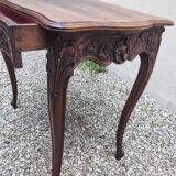 Louis XV style walnut desk table