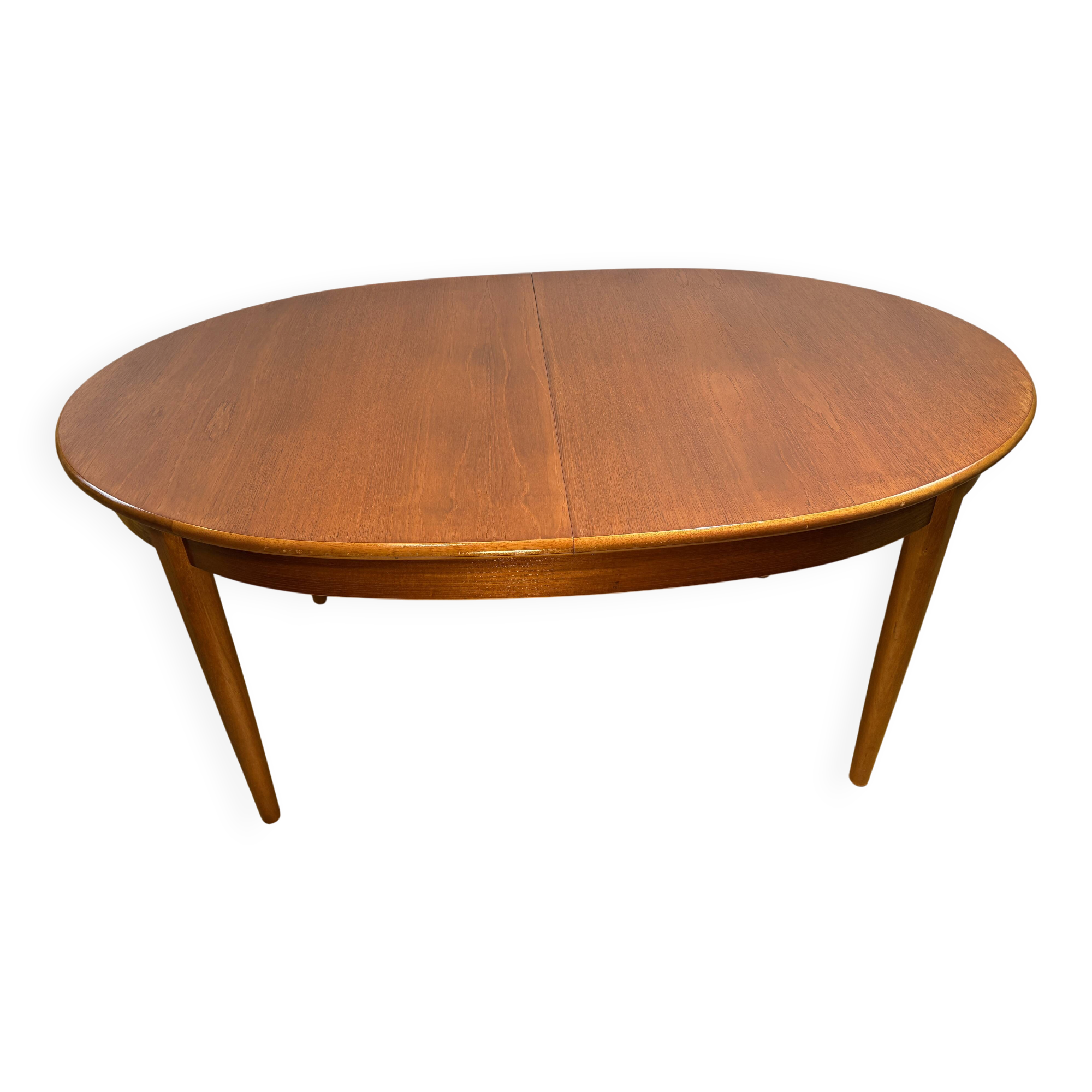 Mid-Century Vintage Teak Extending Dining Table 1960 Danish-Inspired Design