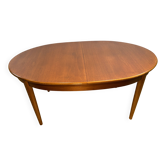 Mid-Century Vintage Teak Extending Dining Table 1960 Danish-Inspired Design