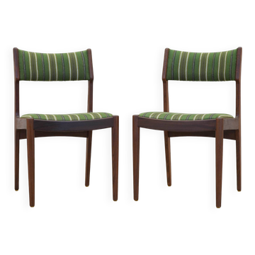 Set of two teak chairs, Danish design, 1970s, made in Denmark