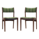 Set of two teak chairs, Danish design, 1970s, made in Denmark