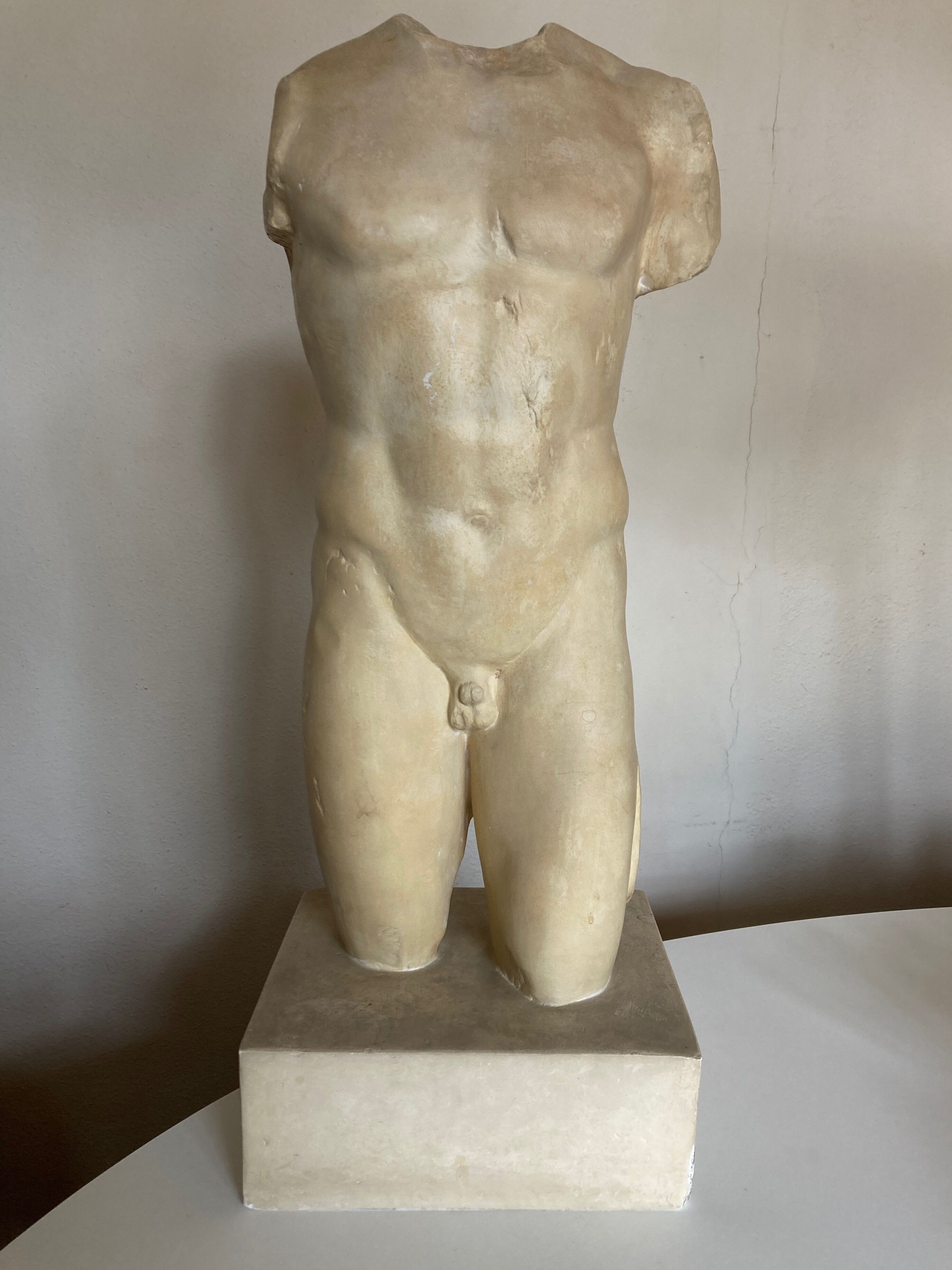 Buste d'Héraclès nu en plâtre XXXL Le Louvre