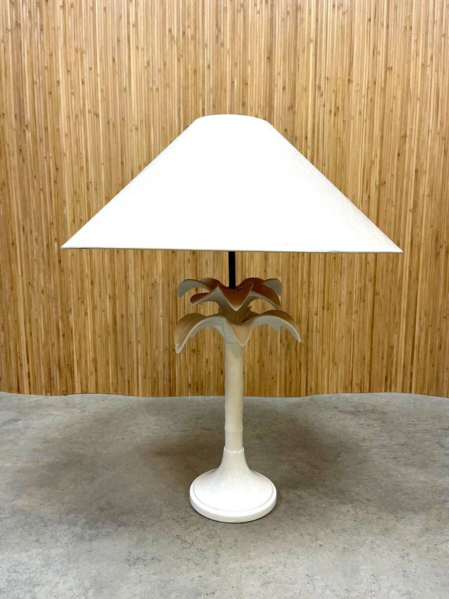 Lampe de table vintage en céramique de design italien en forme de palmier, années 60
