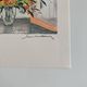 Lithographie signée Michel Henry - Bouquet à la fenêtre