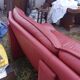 Italian 3-seater sofa in the style of Nicoletti Salotti.