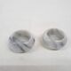 Set of two marble tea light holders, The Netherlands 1970's