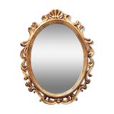 Louis xv golden wood style cartouche mirror