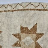 White And Brown Floral Runner Carpet sku 2069