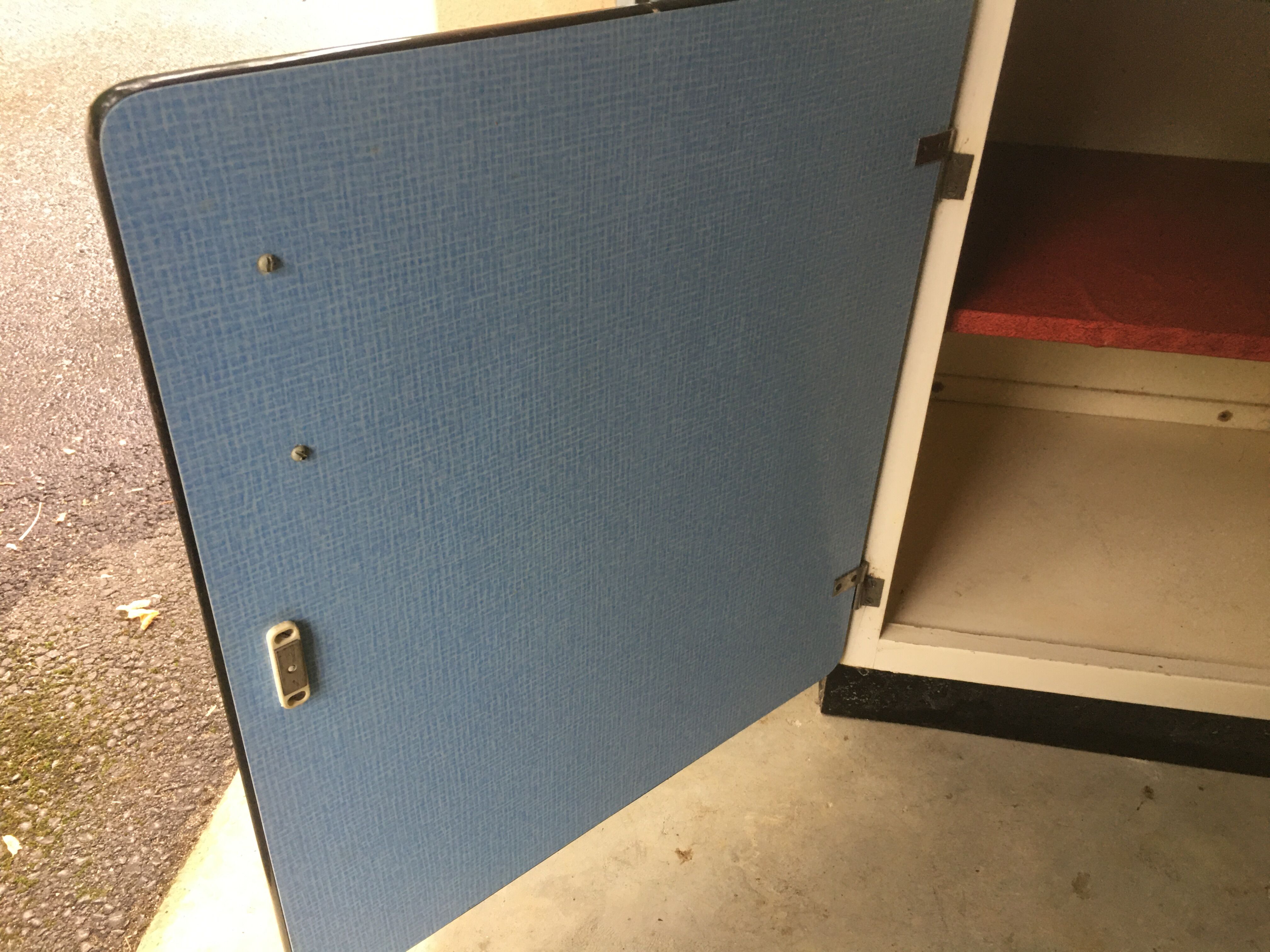 Blue formica kitchen furniture