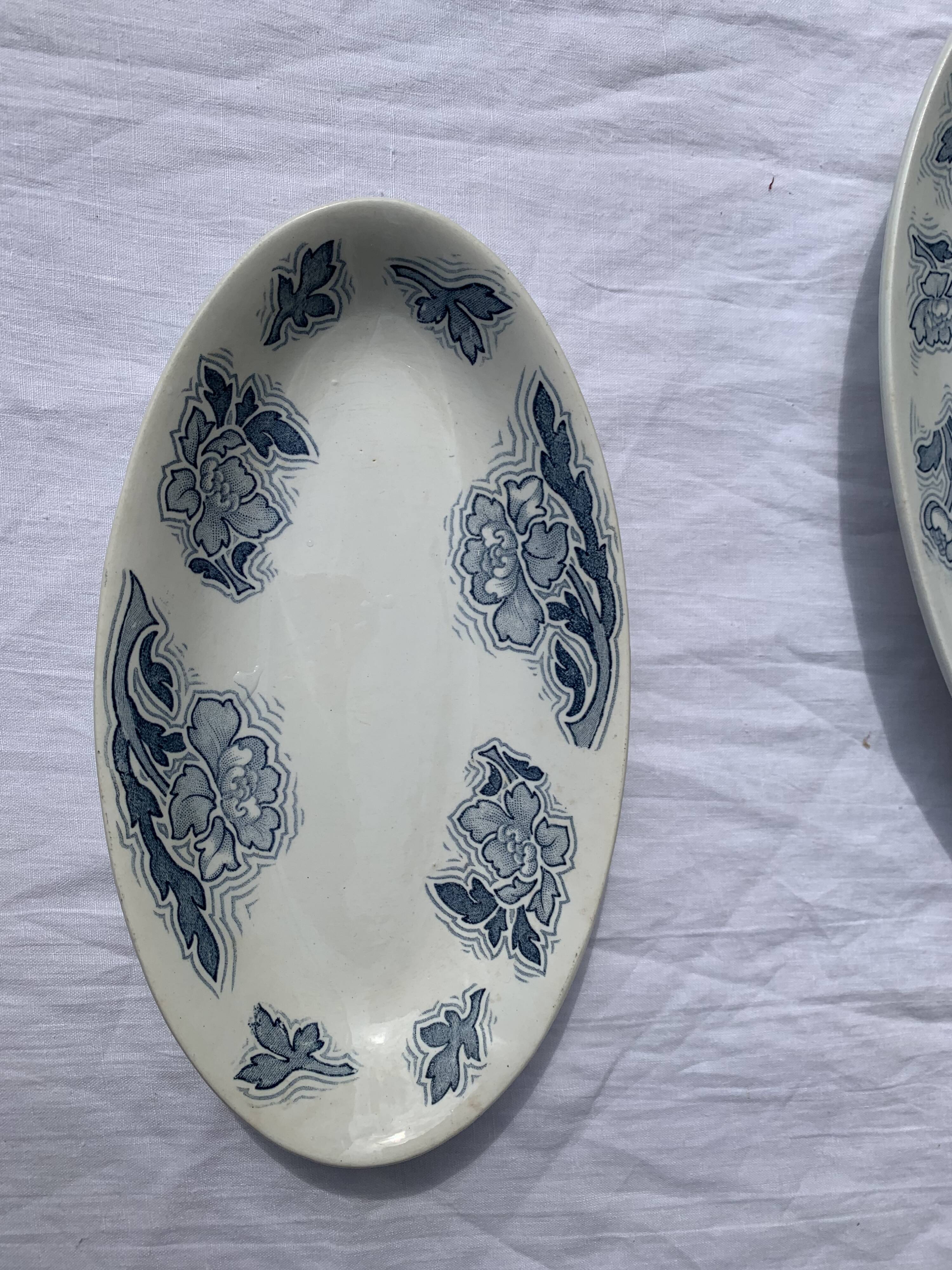 Two dishes of service model Floréal luneville K & G vintage and collector