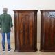 Pair of antique corner cabinets, Italy 17th century restored