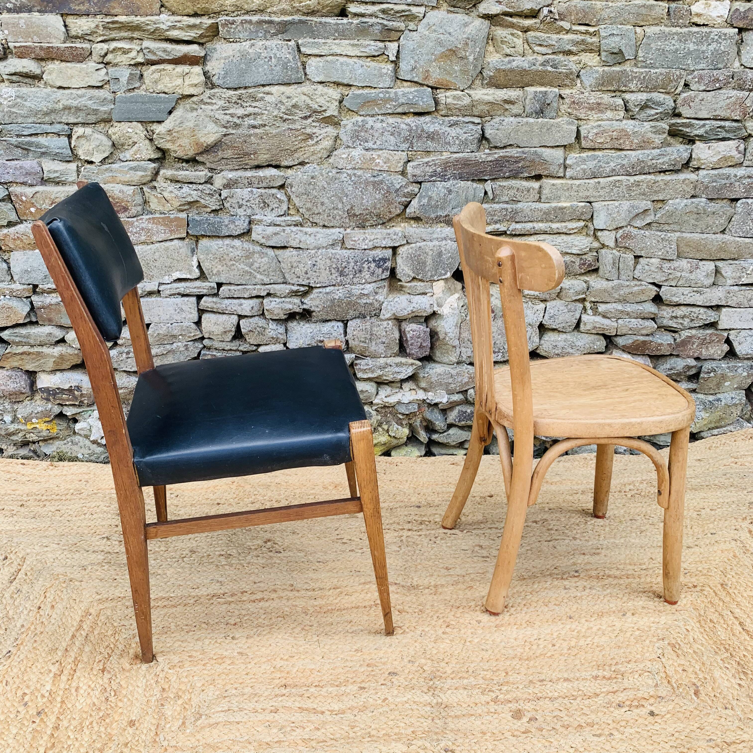 Mismatched pair of chairs