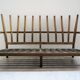 Solid oak sofa Guillerme and Chambron