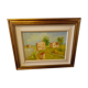 Painting by Gian BERRA with autograph letter signed on the back, contemporary painter - Italy