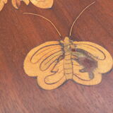 Pedestal table marquetry Charles X