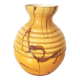 yellow and beige opaline vase from the 1950s