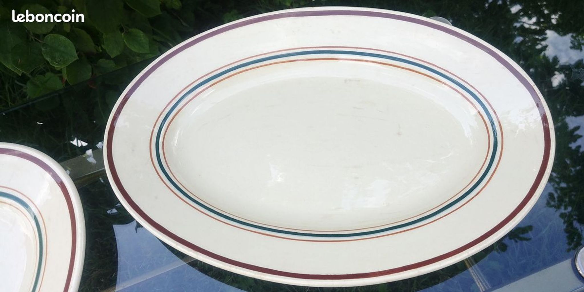 Two serving dishes from the Gien faiencerie France Gaston model 60s