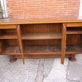 Brutalist art deco solid oak sideboard